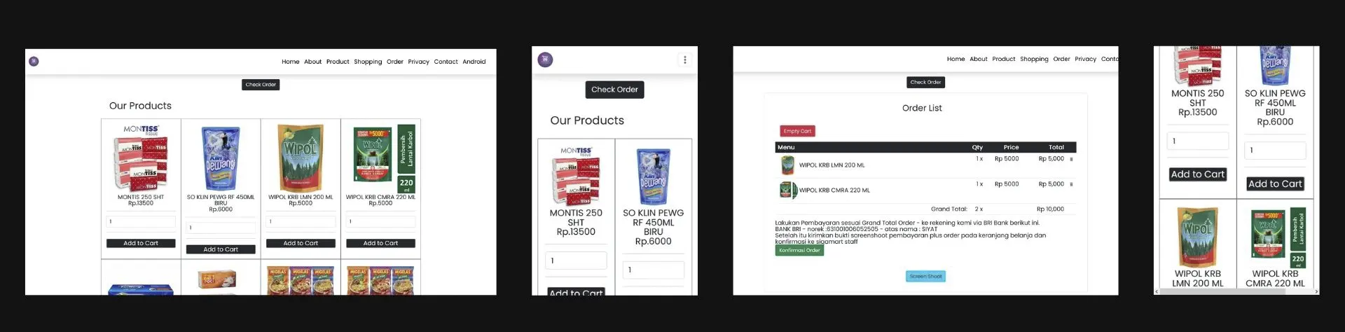 TOKO ONLINE SHOP Aplikasi Toko Terbaru POS-X Web App