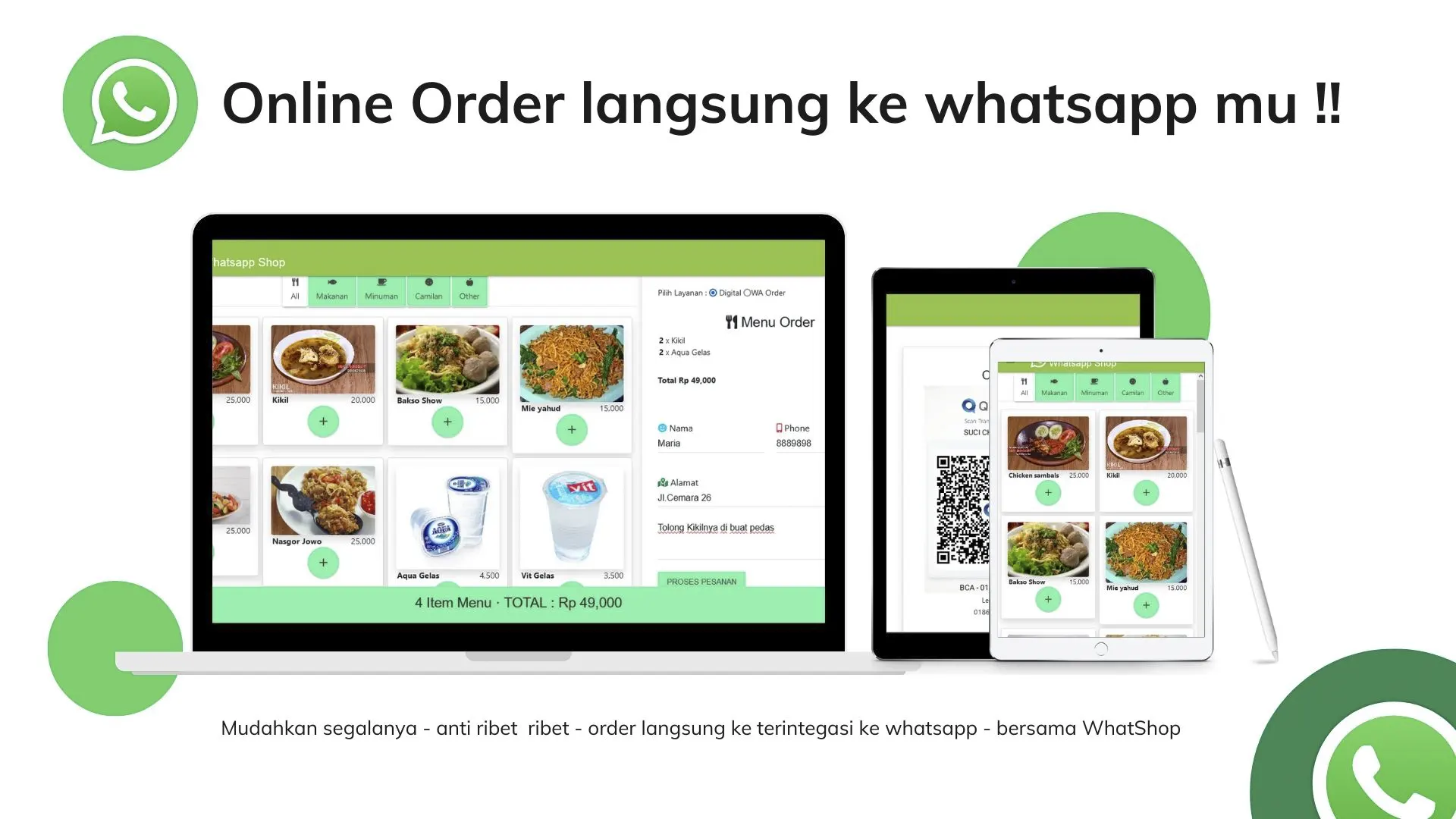 Katalog brosur whatsapp toko online shop order website.