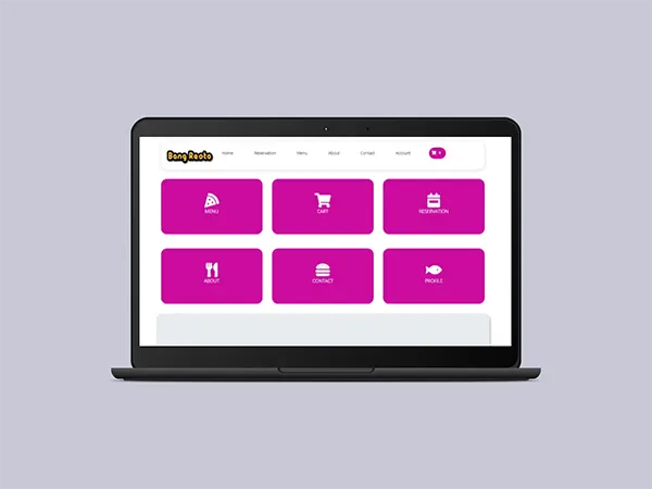 Website Frontend restoran cafe rumah makan
