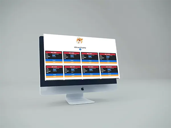 Kitchen Display Screen Mr.restopos Web App.