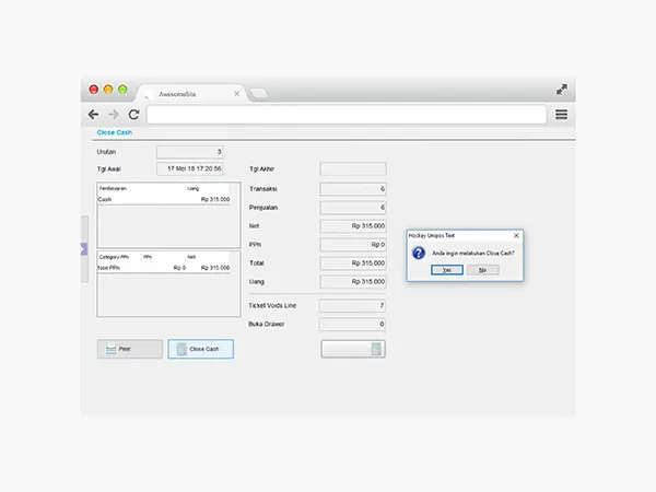 Close Cash Unipos Resto