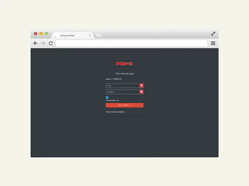Login Aplikasi toko POS-X