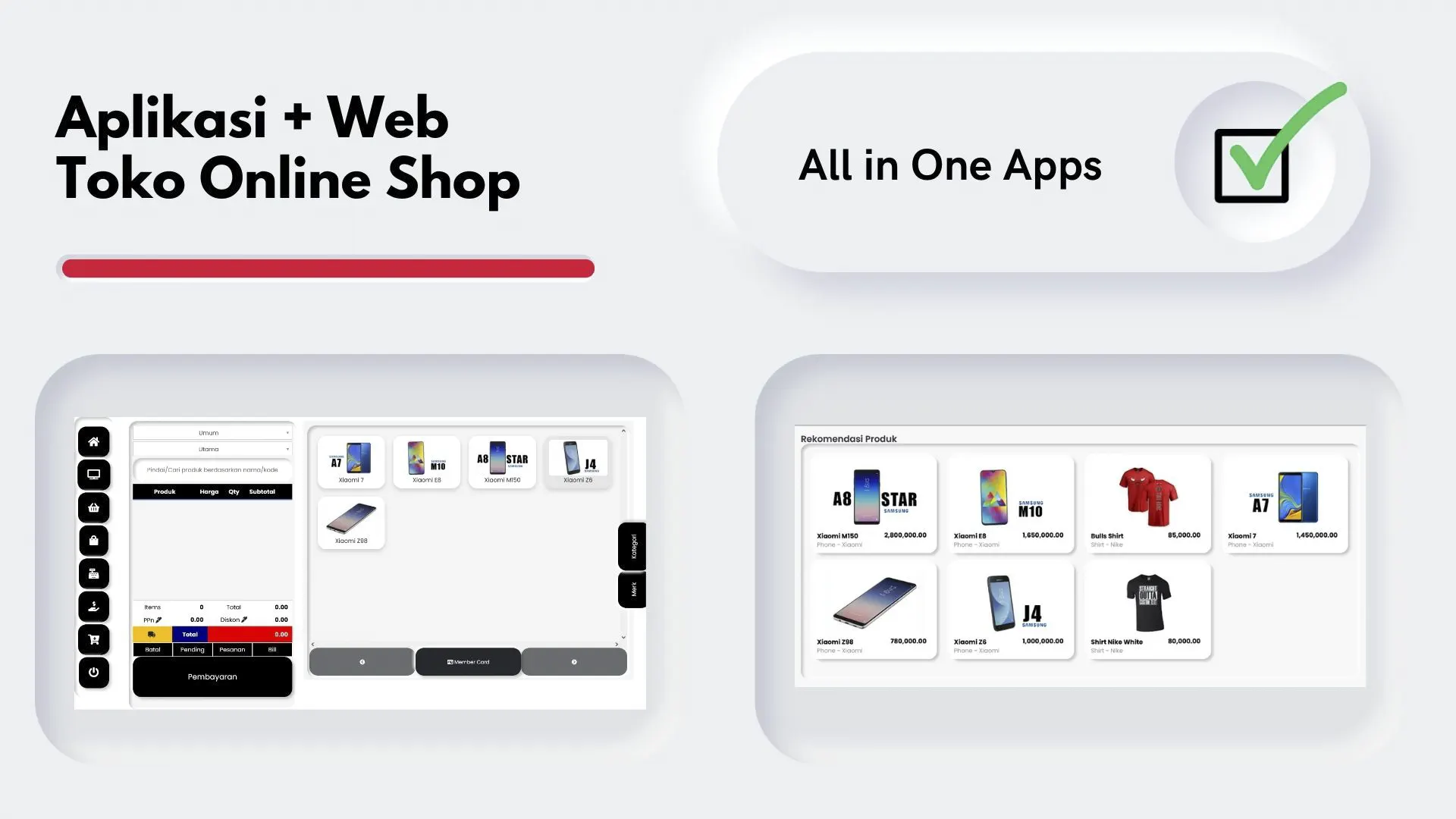 Aplikasi Toko Website Online Shop Aplikasi Toko dan website online shop
