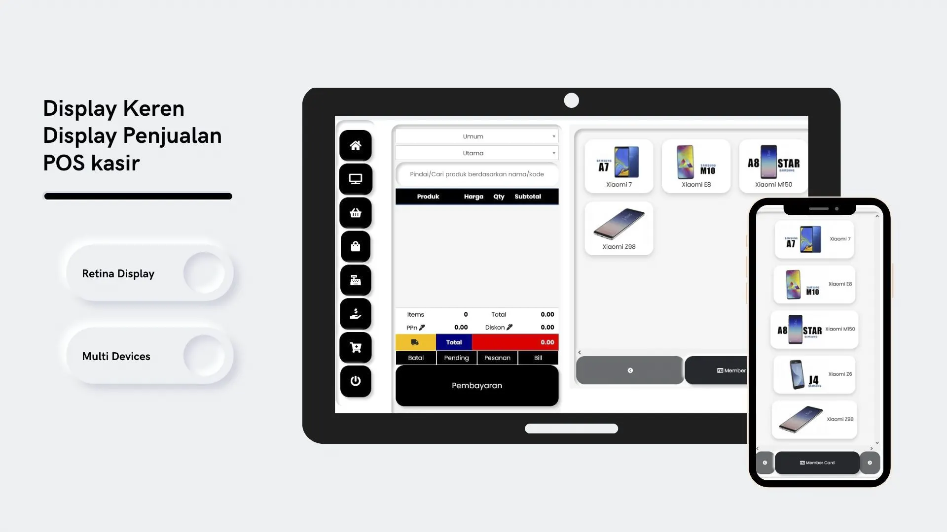 Penjualan Kasir Point Of Sale dan Transaksi Aplikasi Toko dan website online shop