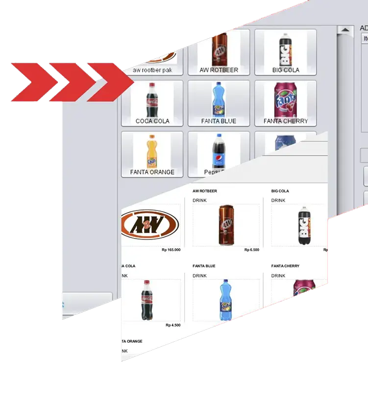 Untuk toko minimarket retail shop gunkan mesin kasir barcode dan touchscreen ini , lengkap program software dan hardware pos siap pakai.