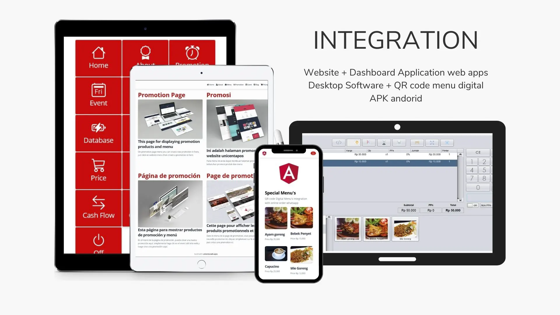 Software Program restoran desktop hybrid mode