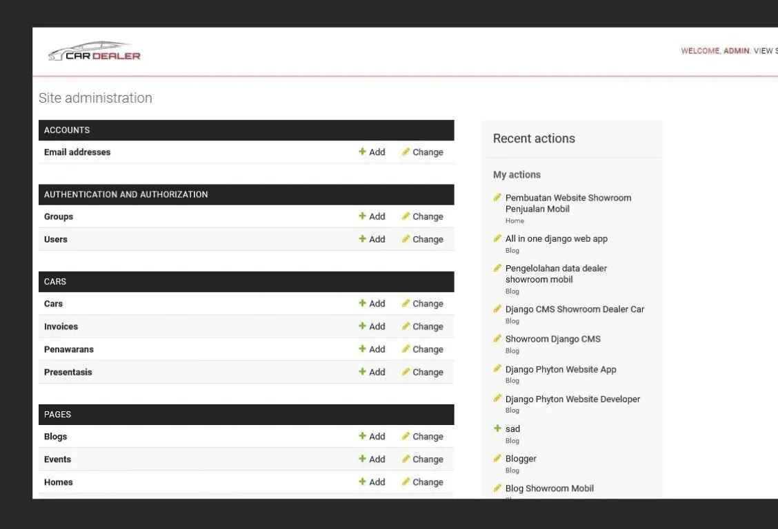 Pembuatan website Python Django Flask Pelician