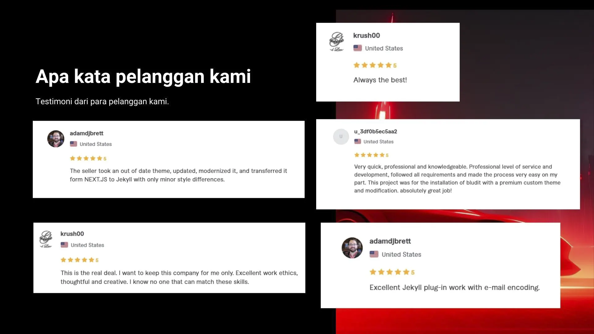 Pembuatan Website Layanan jasa digital produk.