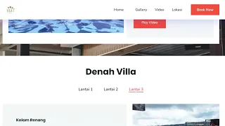 Pembuatan website villa penginapan